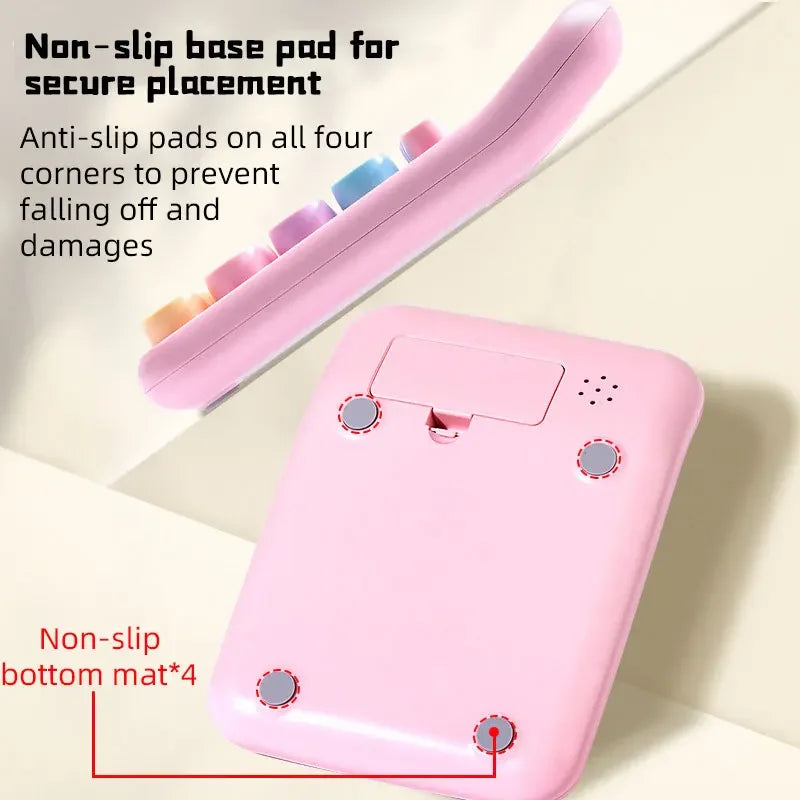 Dopamine 12 Digit Desktop Calculator - Mechanical Keyboard Style, Portable Mini Calculator for Home, School & Office Use