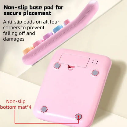 Dopamine 12 Digit Desktop Calculator - Mechanical Keyboard Style, Portable Mini Calculator for Home, School & Office Use