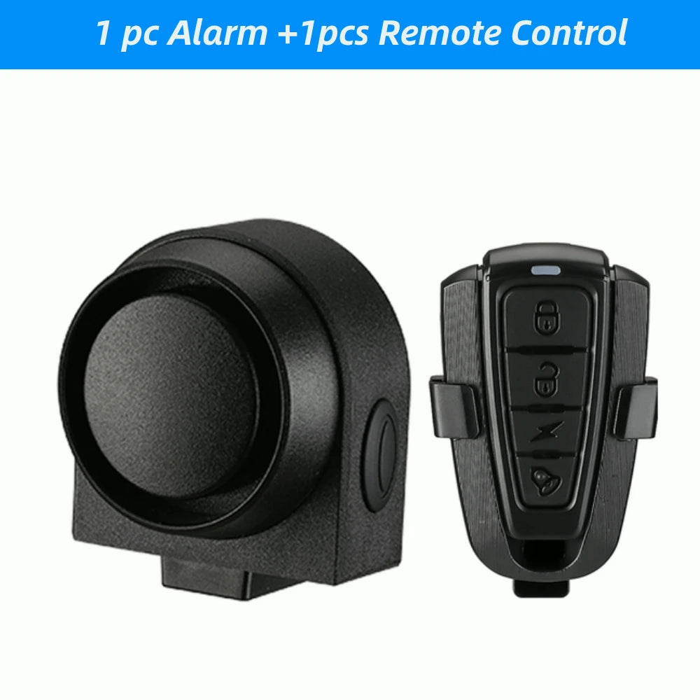 WSDCAM Bicycle Alarm – Waterproof Vibration Alarm with USB Charging & Remote Control, 110 dB Security for Bike & Motorcycle