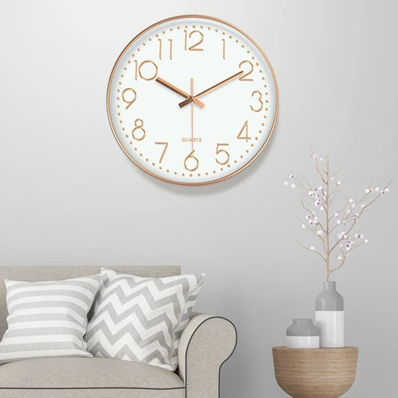 8-Inch Silent Digital Wall Clock – Minimalist Quartz Cubic Clock for Home Decoration