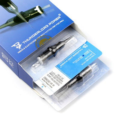 20pcs Gray Tattoo Cartridge Needles – Disposable Sterile Membrane System for Permanent Makeup Machines & Grips