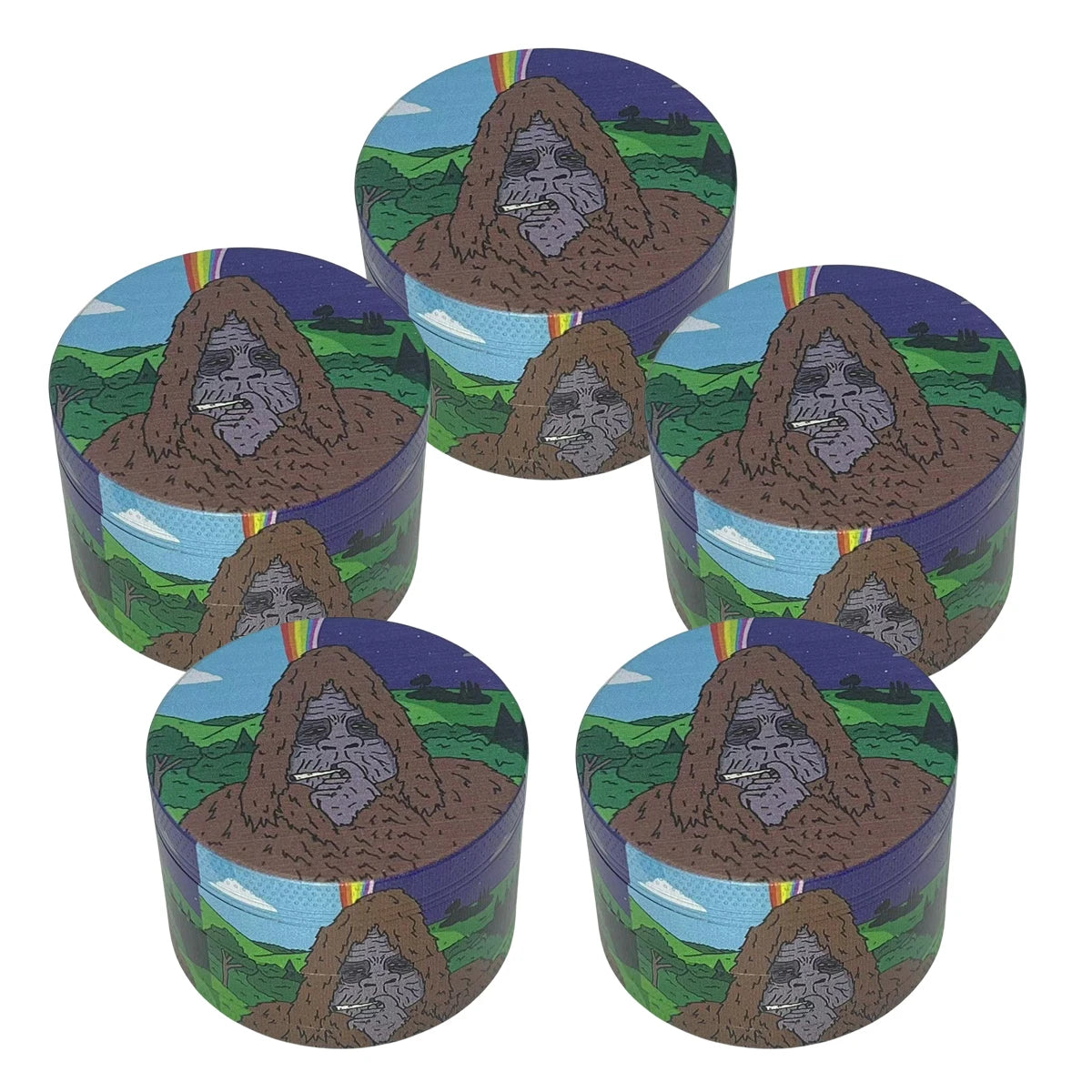 50mm Metal Gorilla Herb Grinder – 4-Layer Manual Spice, Pepper & Tobacco Mill for Cigarette Smoking Accessories