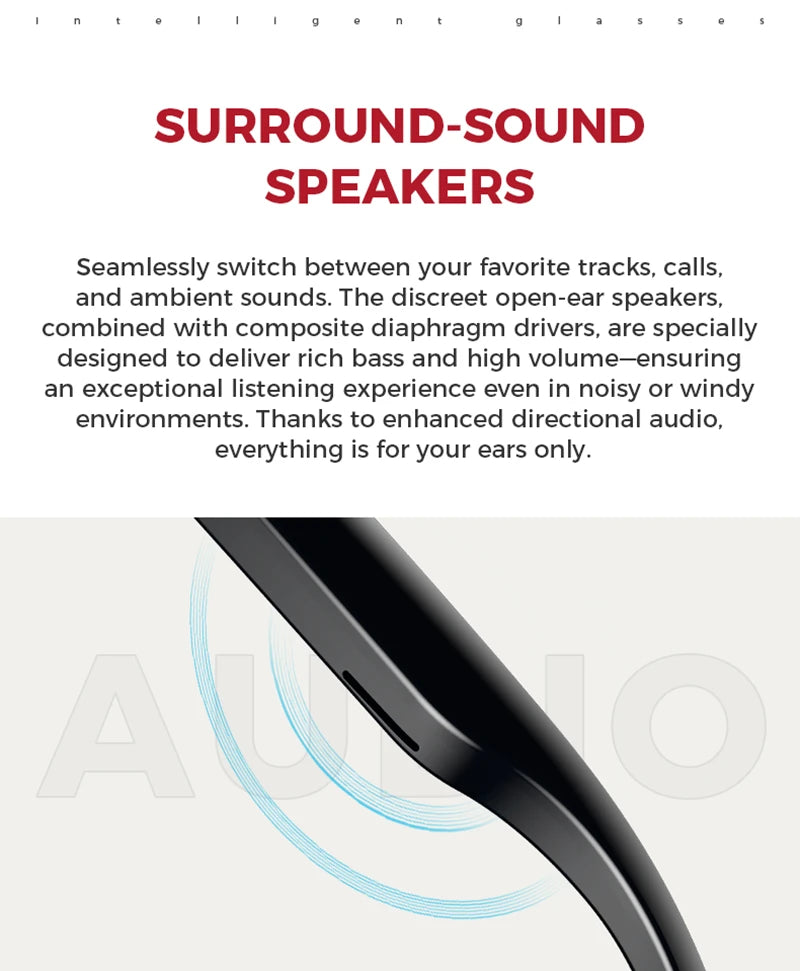 Xiaomi AI Smart Glasses — 1080P HD Polarized Sunglasses with Camera, Video Recorder & Sports Surveillance DVR