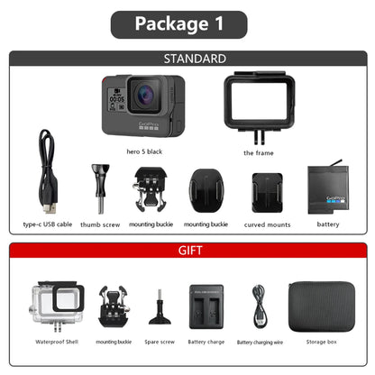 GoPro HERO5 Black 4K Ultra HD Sports Camera – 1080P Video, Anti-Shake, Cycling Helmet Action Cam, Optional Memory Card