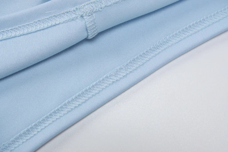 Hugcitar Solid Sleeveless Folds Tube Crop Top & Skirt Set – 2 Piece Summer Fashion Streetwear, Beach Clothing