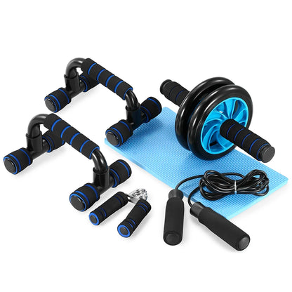 Healthy Abdominal Wheel 5-in-1 Fitness Set — Indoor Push-Up Stand & Multifunctional Home Exercise Equipment