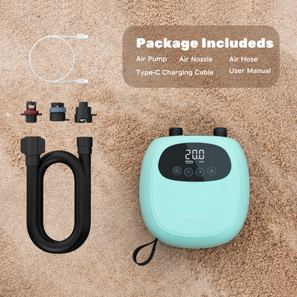 SUP Inflatable Pump — Rechargeable 20PSI Pump for PVC Kayaks, Kite Wings & Stand Up Paddle Boards