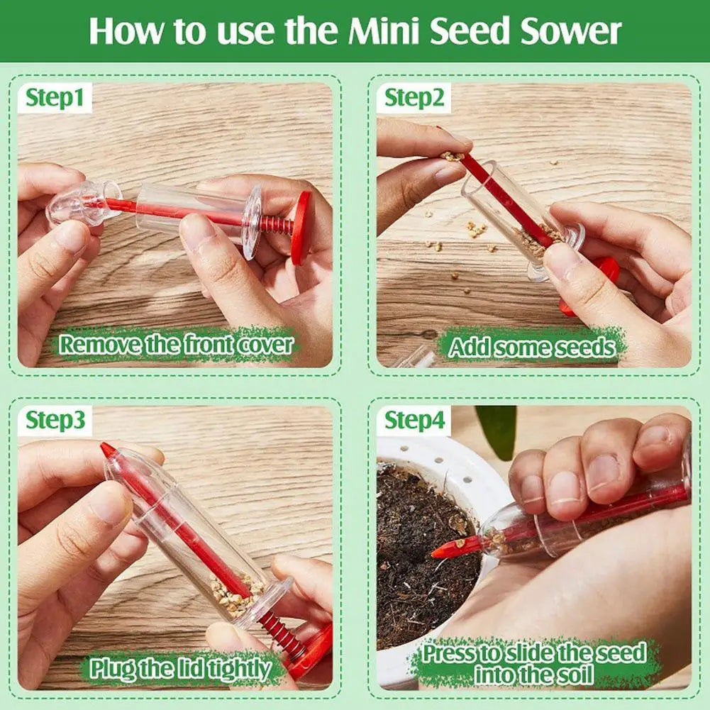 Manual Seed Dispenser – Precision Hand Seeder Sower Tool for Small Seeds, Mini Indoor Gardening Planter