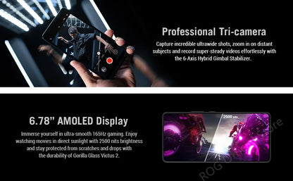 2024 ASUS ROG Phone 8 – Snapdragon 8 Gen 3, 5G Smartphone, 6.78'' 165Hz E-Sports Screen, 65W Charging, NFC, ROG 8 Pro