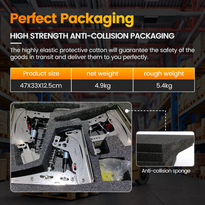 SIMJACK UT Sim Racing Pedals – PC Racing Simulator, Pressure Sensor Load Cell & HE Hydraulic Pedal