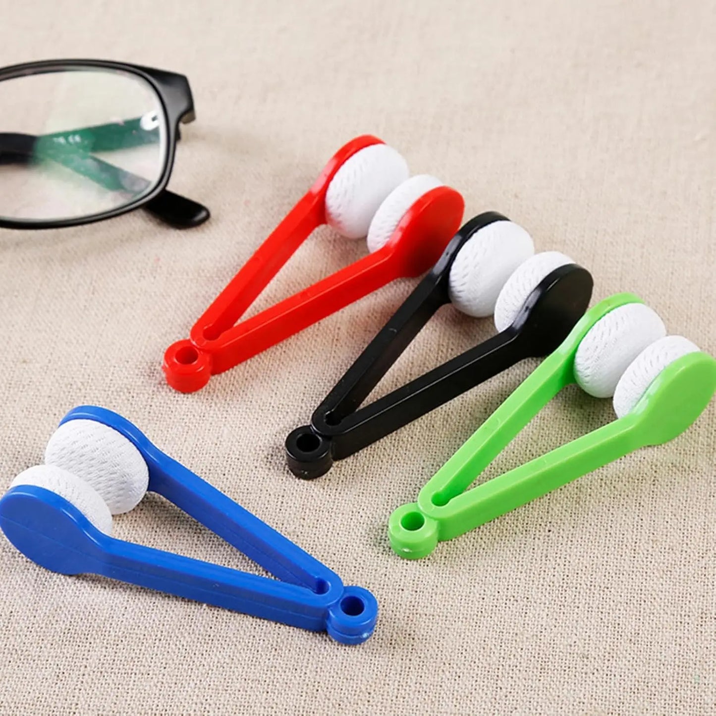 1-4pcs Portable Eyeglass Cleaner Brush – Microfiber Sunglasses & Spectacles Cleaning Tool