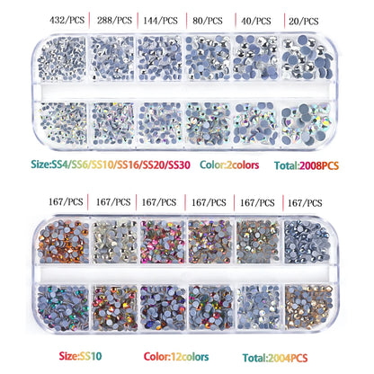 DIY Hotfix Applicator Wand Tool Kit with 2 Box Strass AAAAA Clear Glass Crystal Rhinestones - Hot Fix Rhinestone Tool