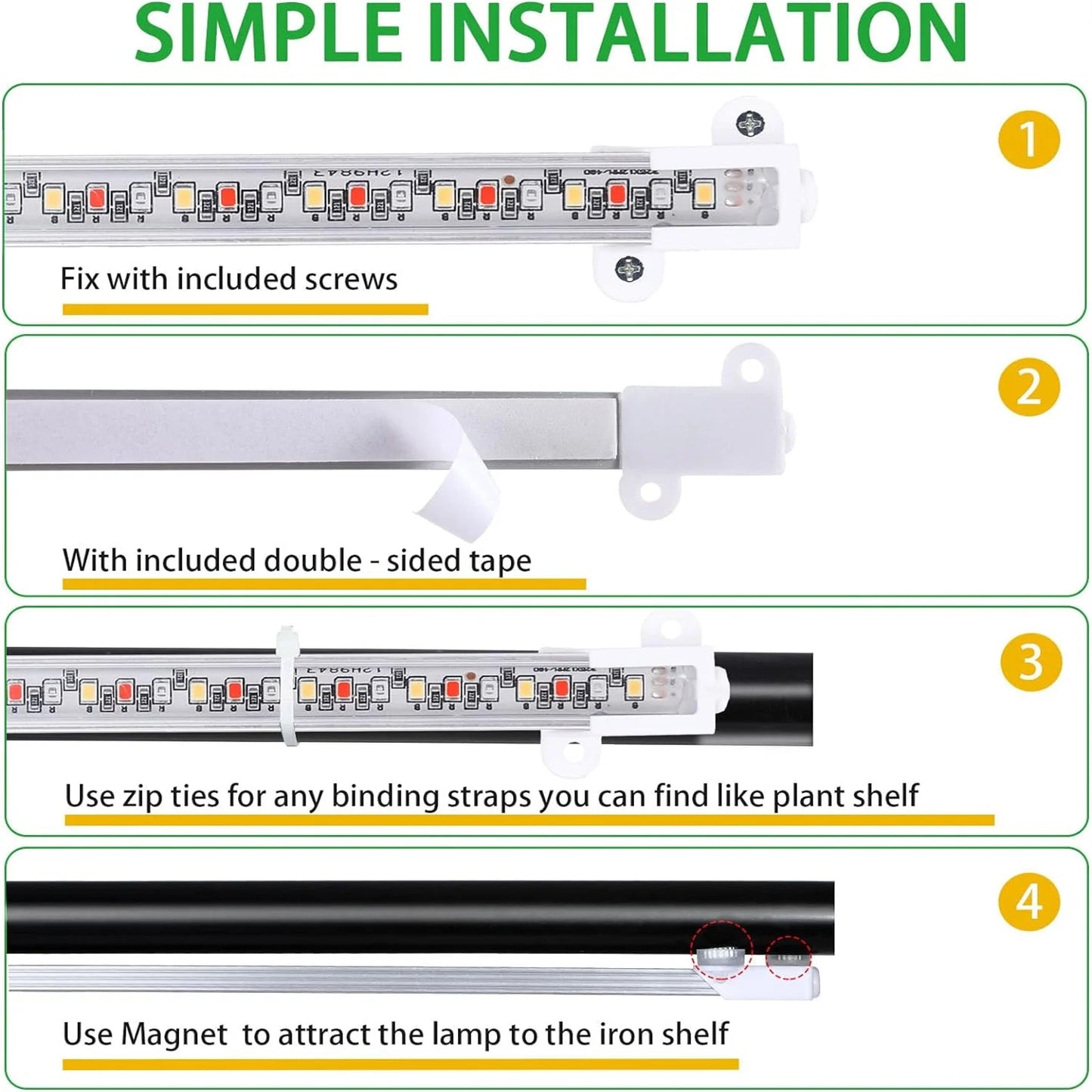 3-Color Indoor LED Grow Light — USB DC5V Full-Spectrum Phyto Lamp with Timer, Dimmable for Hydroponics & Plants