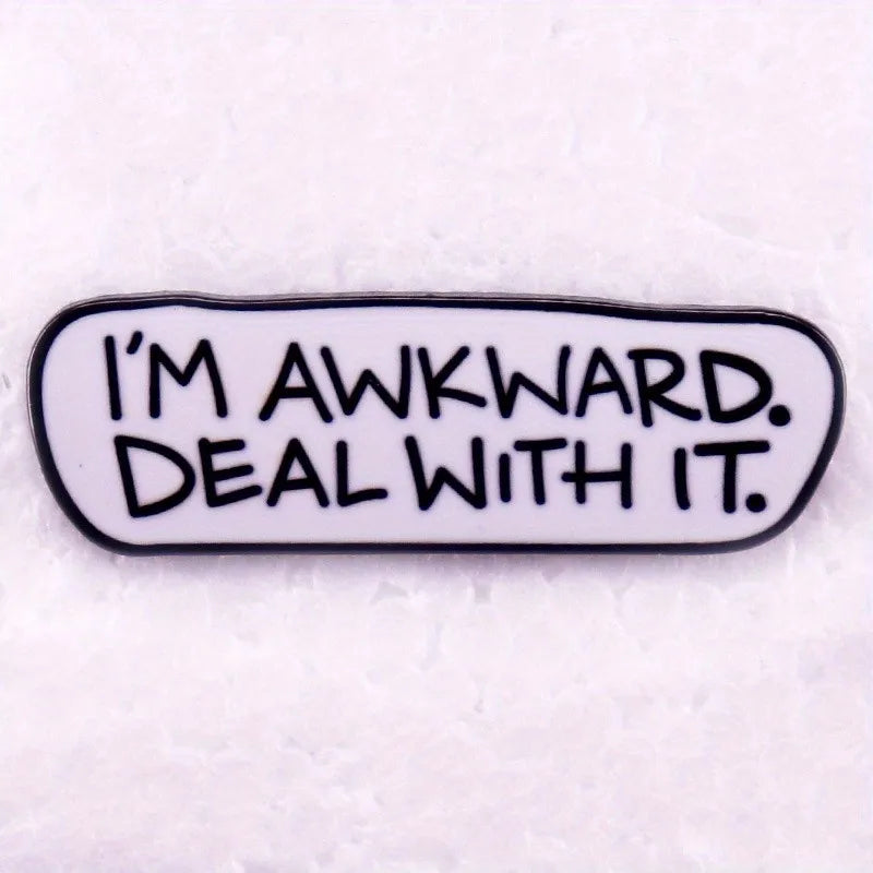 "I Survived Another Meeting" Enamel Pin – Funny English Letter Badge Lapel Pin