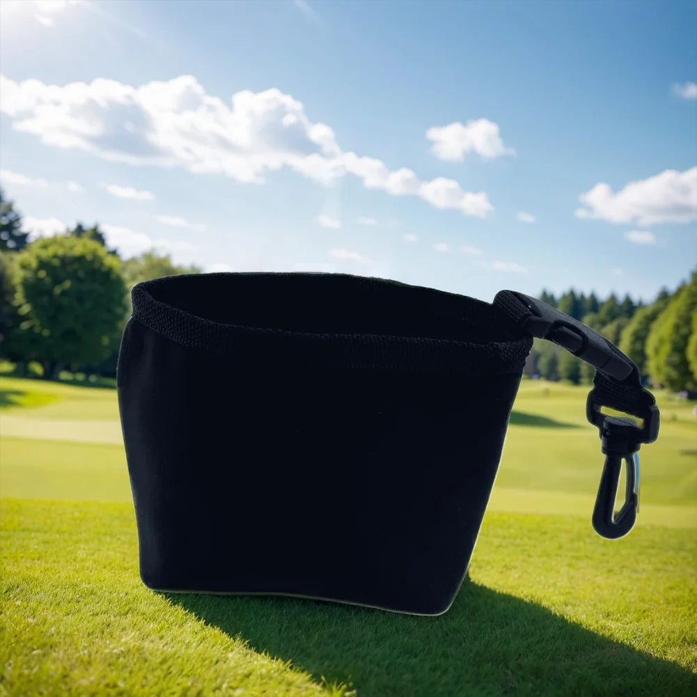 Portable Golf Cleaning Bag with Detachable Clip – Waterproof Liner, Cleans Club Grooves, Dry Exterior