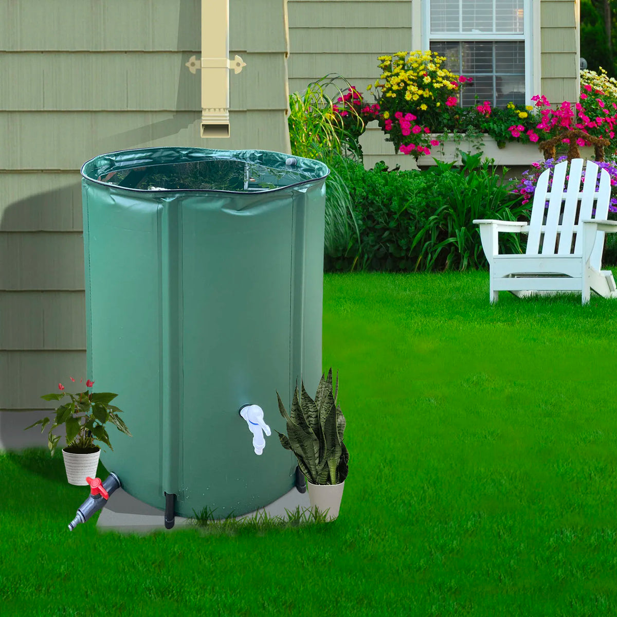 100-250L Rain Water Recovery Storage Tank | Collapsible Rain Barrel fo ...