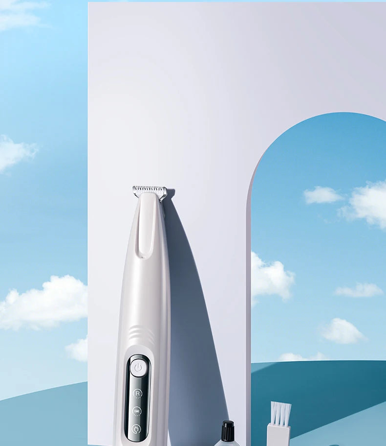 Type-C Dog Paw Trimmer - Waterproof Pet Hair Clippers with LED Light & Display, 18mm Wide Blade Grooming Tool