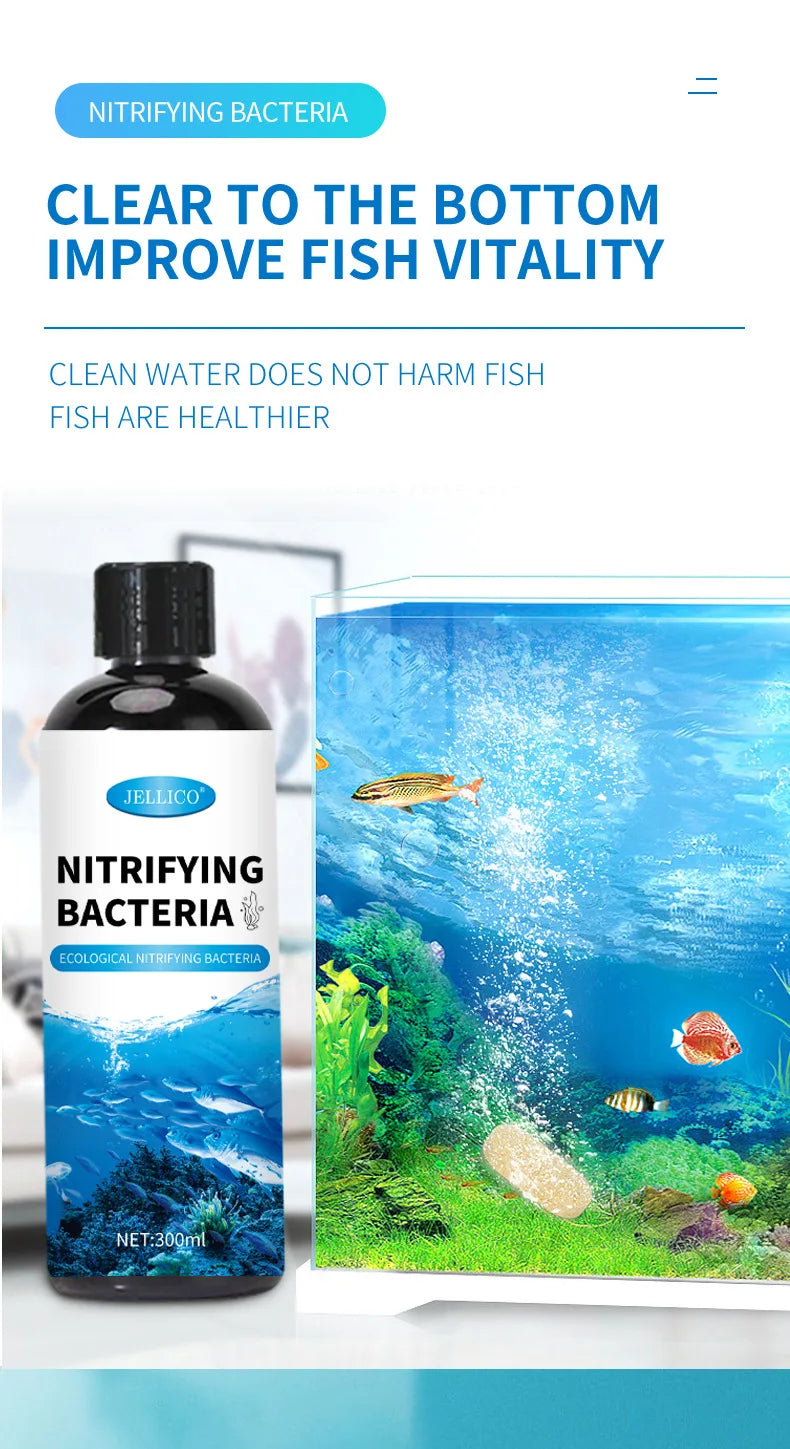 300ml Nitrifying Bacteria Liquid – Fish Tank Water Purifier & Treatment for Aquarium Fish Farming