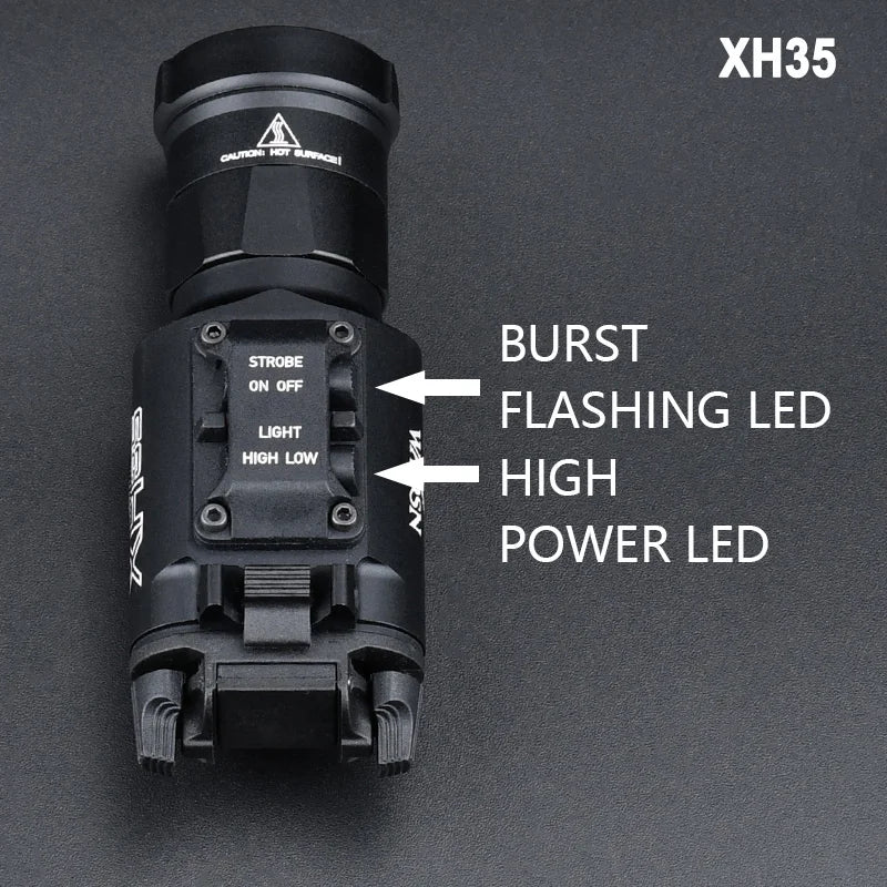 Tactical Surefire X300/X300U/X300V/XH35 LED Pistol Light – Metal Strobe, 20mm Rail Mount, Airsoft & Hunting Flashlight