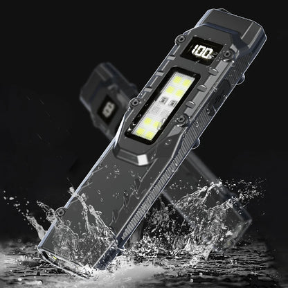 LED Ultra Slim Flashlight 1200LM — Mini Portable Pocket Light with Pen Clip, IPX44 Waterproof for Camping & Hiking