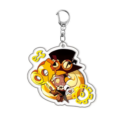 Cookie Run Kingdoms Camellia Cookie Acrylic Keychain – Candy Milk Shadow & Pure Vanilla Bag Accessory Gift