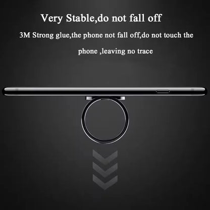 Universal Luxury 360° Rotatable Spin Phone Holder - Magnetic Metal Finger Ring Stand for iPhone & Smartphones