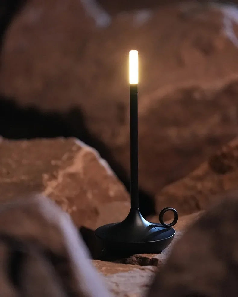 Rechargeable LED Candlelight Table Lamp - Touch Control Night Light for Restaurant, Bar & Desktop Decor