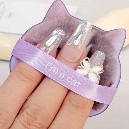 1-4PCS Cat Air Cushion Powder Puffs – Double-Sided Wet & Dry Foundation and Concealer Makeup Sponges