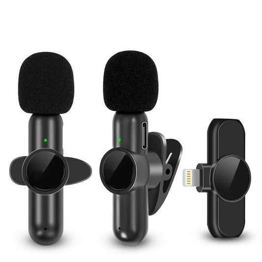 K61 Wireless Lavalier Microphone – Mini Mic for iPhone, iPad, Android, Laptop, and Live Streaming