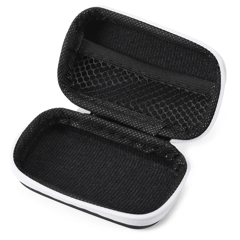 Hard EVA Portable SpO2 Finger Pulse Oximeter Carrying Case – Zipper Storage Bag for Earphones, Data Cable, and Travel