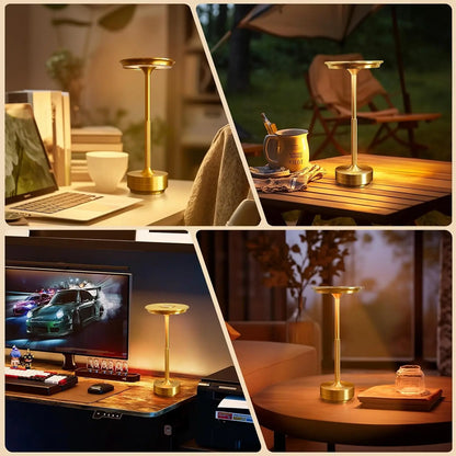 Wireless LED Touch Sensor Table Lamp - Rechargeable Desktop Night Light for Bedroom, Hotel, Bar & Restaurant Decor