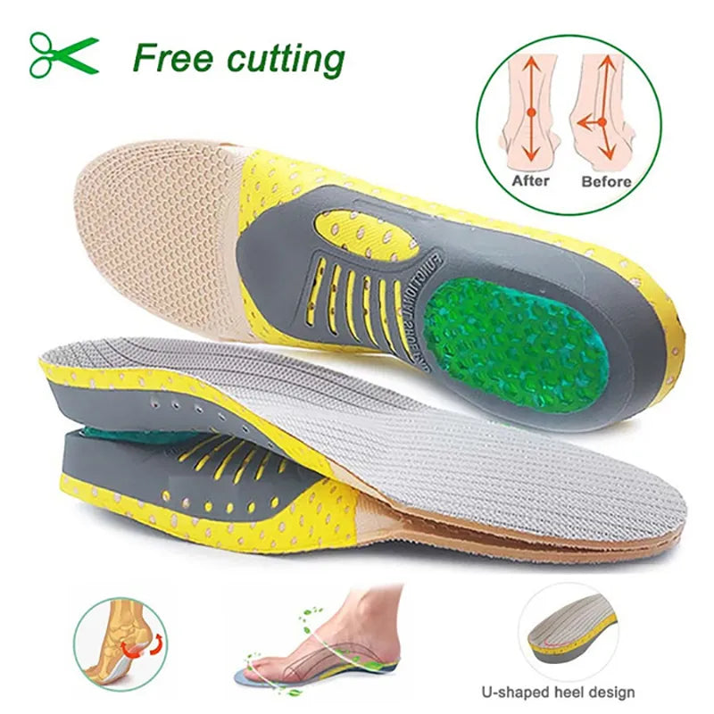1 Pair Orthopedic Insoles: Flat Foot Health Sole Pad for Shoes - Arch Support Pad for Plantar Fasciitis, Feet Care Orthotics