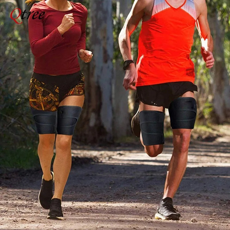 Qtree Thigh Trimmer Trainer Belt - Hot Neoprene Legging Shapers for Women - Slimming Thigh Sauna Sweat Wraps for Weight Loss Support