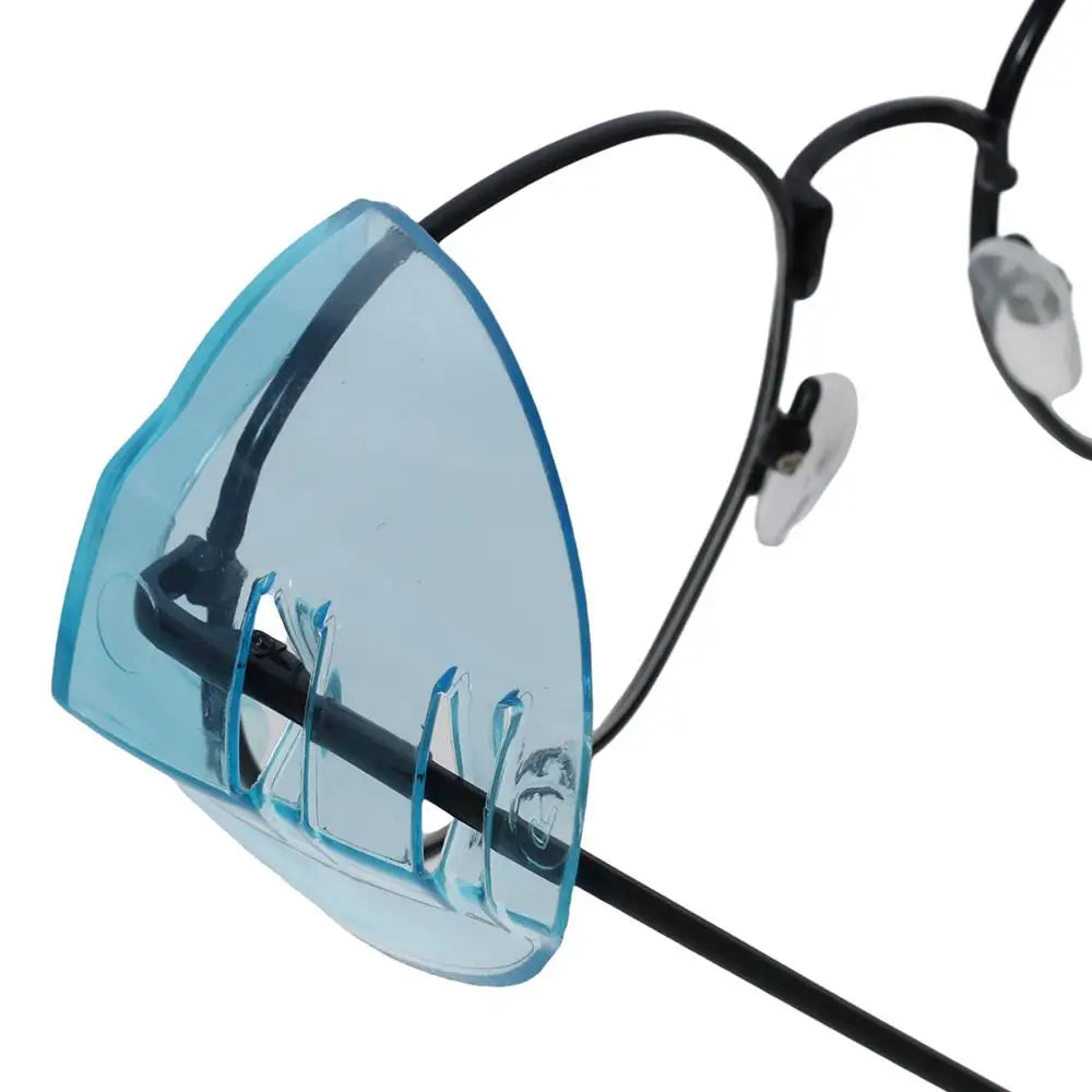 TPU Safety Eye Glasses Side Shields - Clear Flexible Protection Cover for All Size Eyeglasses & Goggles