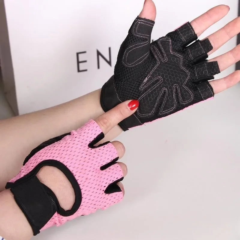 Breathable Cycling Fingerless Gloves – Anti-Slip Half Finger Bike & Gym Gloves for Men & Women