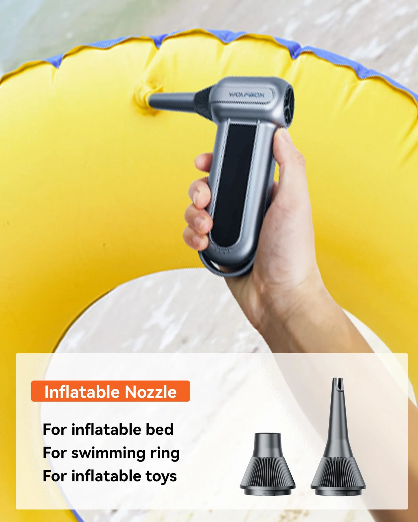 WOLFBOX MF100 Compressed Air Duster – 150000RPM Rechargeable Electric Fan Blower for Cleaning with Long Battery Life