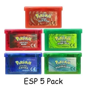 GBA Pokémon 32-Bit Game Cartridges – Emerald, FireRed, LeafGreen, Ruby & Sapphire, Multi-Language