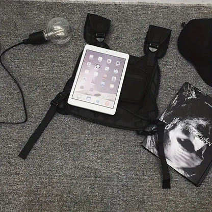 Urban Utility: Chest Bag Waist Bag Hip Hop Streetwear - Large Capacity Sports Casual Tactical Vest Bags for Men