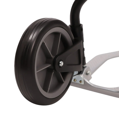 Folding Hand Truck & Dolly — Adjustable Height Aluminum Portable Cart with Anti-Slip Wheels, 264lb Capacity