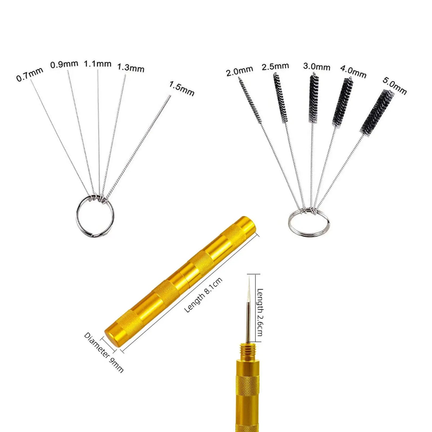 Airbrush Cleaning Kit with Cleaner Brush – For Equipment, Auto Parts & Thin Tube Cleaning