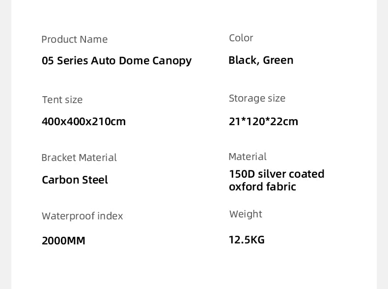 ShineTrip Oversized Dome Tent – Quick Setup, Waterproof & Sunproof Silver-Coated Canopy for Camping (05 Series)