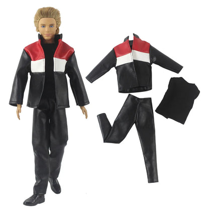 1 Set 12" Ken Doll Clothes — Leather Outfit with Multiple Styles to Choose From