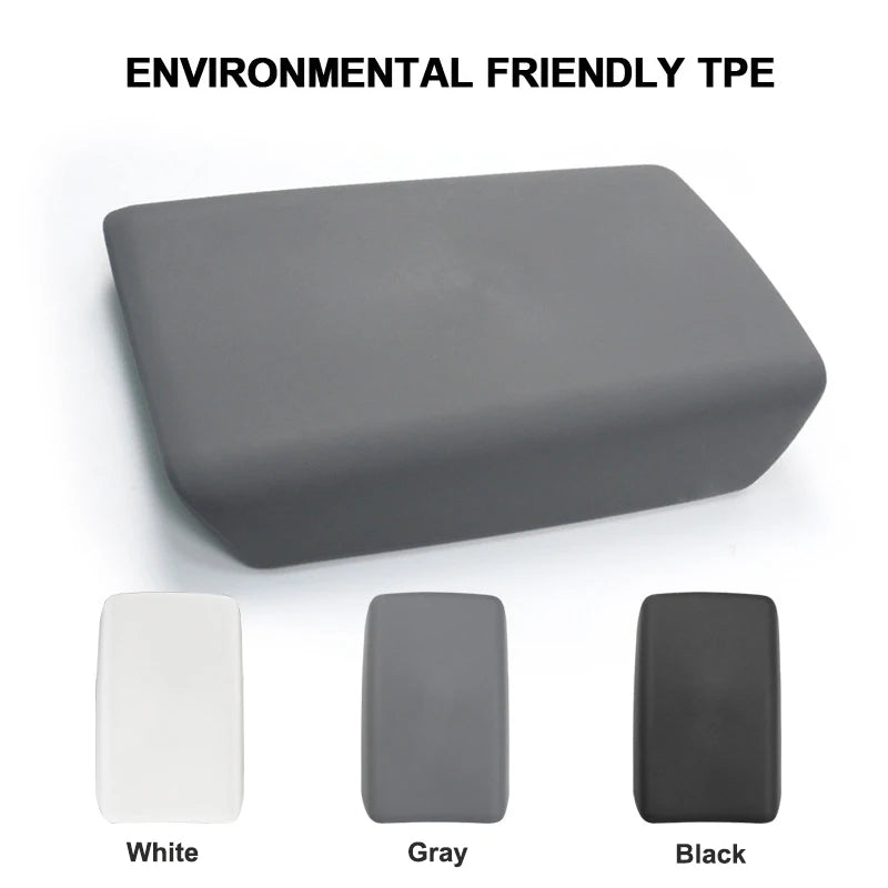 Armrest Box Protective Cover – TPE Center Console Pad for Tesla Model 3 2023 & Model Y HW4.0 Accessories