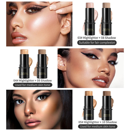 Multifunctional Highlight & Contour Stick – Concealer, Face Brightening, Blush & Sculpting Makeup