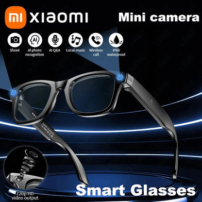 Xiaomi Smart Bluetooth Glasses — IP65 Waterproof, Video Recording, AI Photo Recognition, Translation, Call & Large Battery
