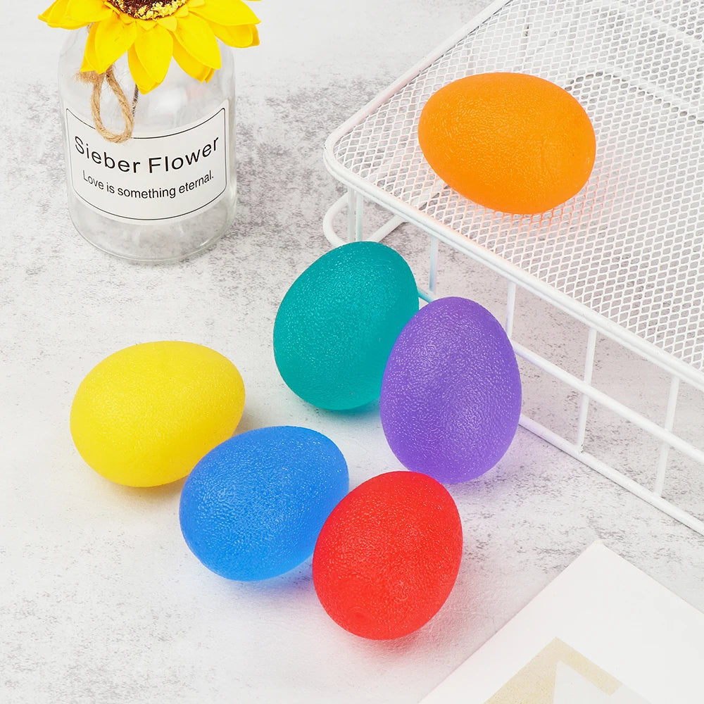 Silicone Hand Grip Strength Trainer — Wrist & Finger Resistance Ball for Adults & Kids, Rehab Therapy & Stress Relief
