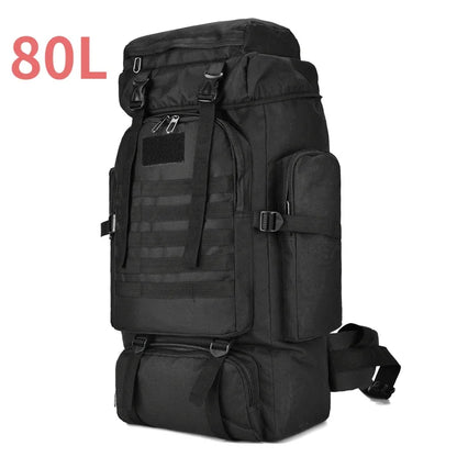 80L/100L Mountaineering Tactical Backpack - Large Outdoor Hiking, Camping & Travel Bag