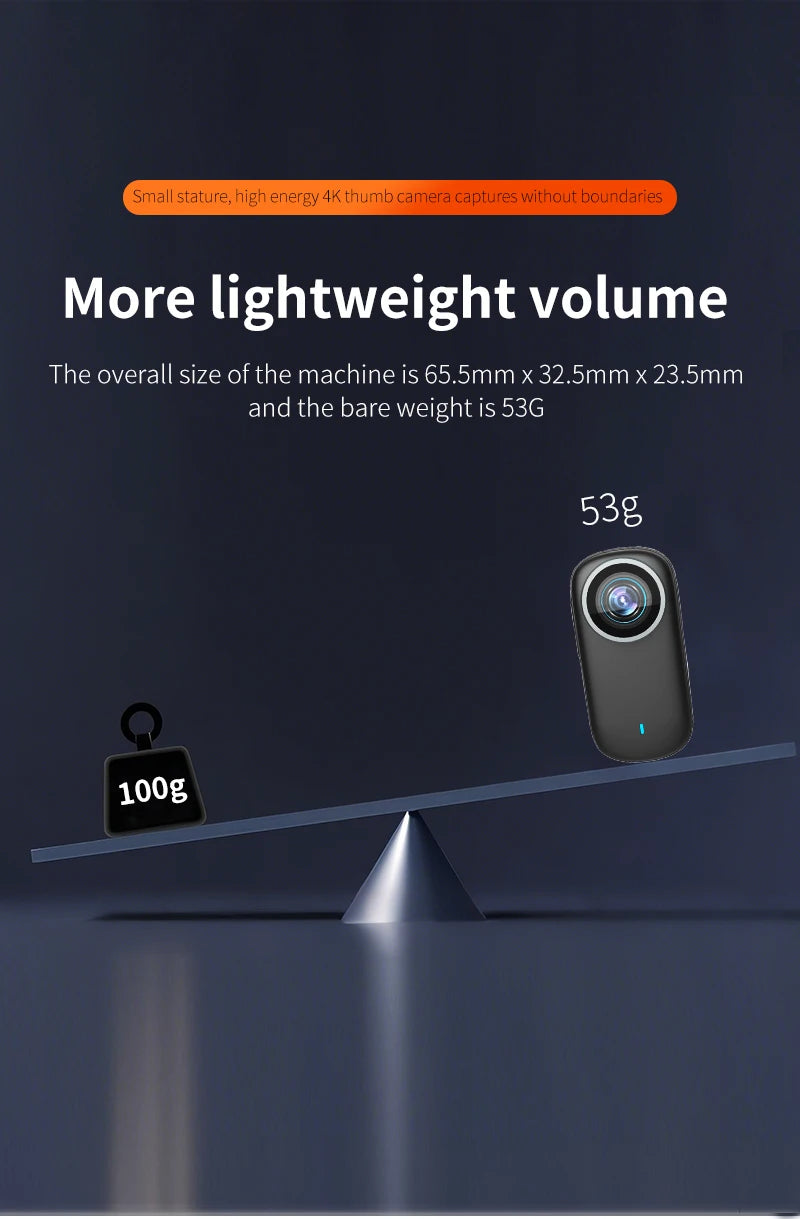 4K WiFi Mini Action Camera — Portable Thumb-Size Sport Cam for Outdoor, Helmet, Motorcycle, Cycling & Vlogging