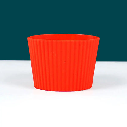 Silicone Coffee Cup Cover & Sleeve — Anti-Scalding, Anti-Slip Universal Tapered Thread Mug Protector for Ceramic & Glass Cups