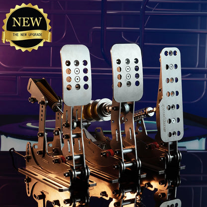 SIMJACK UT Sim Racing Pedals – PC Racing Simulator, Pressure Sensor Load Cell & HE Hydraulic Pedal